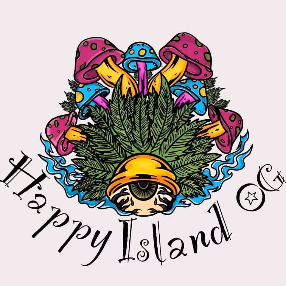 Konopná výdejna Happy Island OG by.Klong Nin2 v Ko Lanta logo