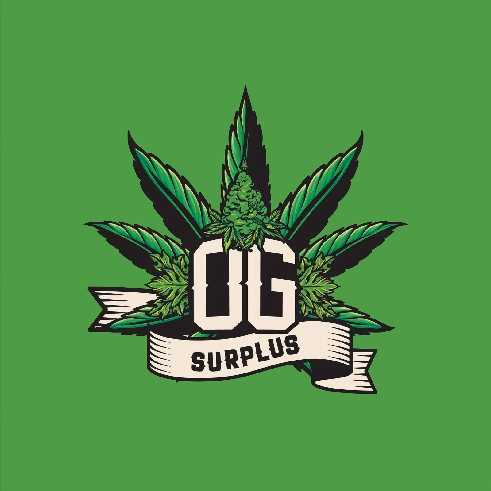 Bangkok의 대마초 매장 OG Surplus 로고
