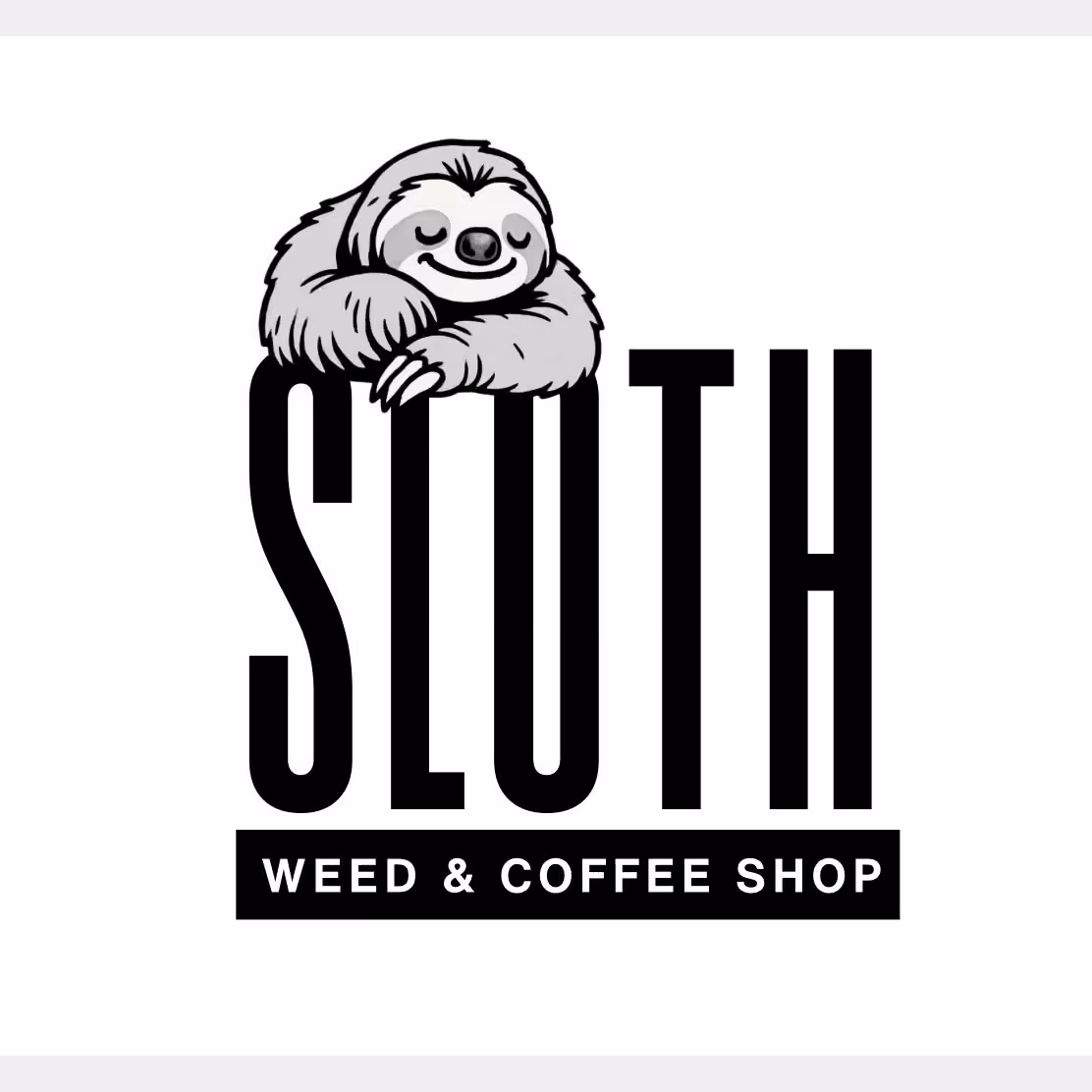 Cannabis Dispensary Sloth - Weed logo