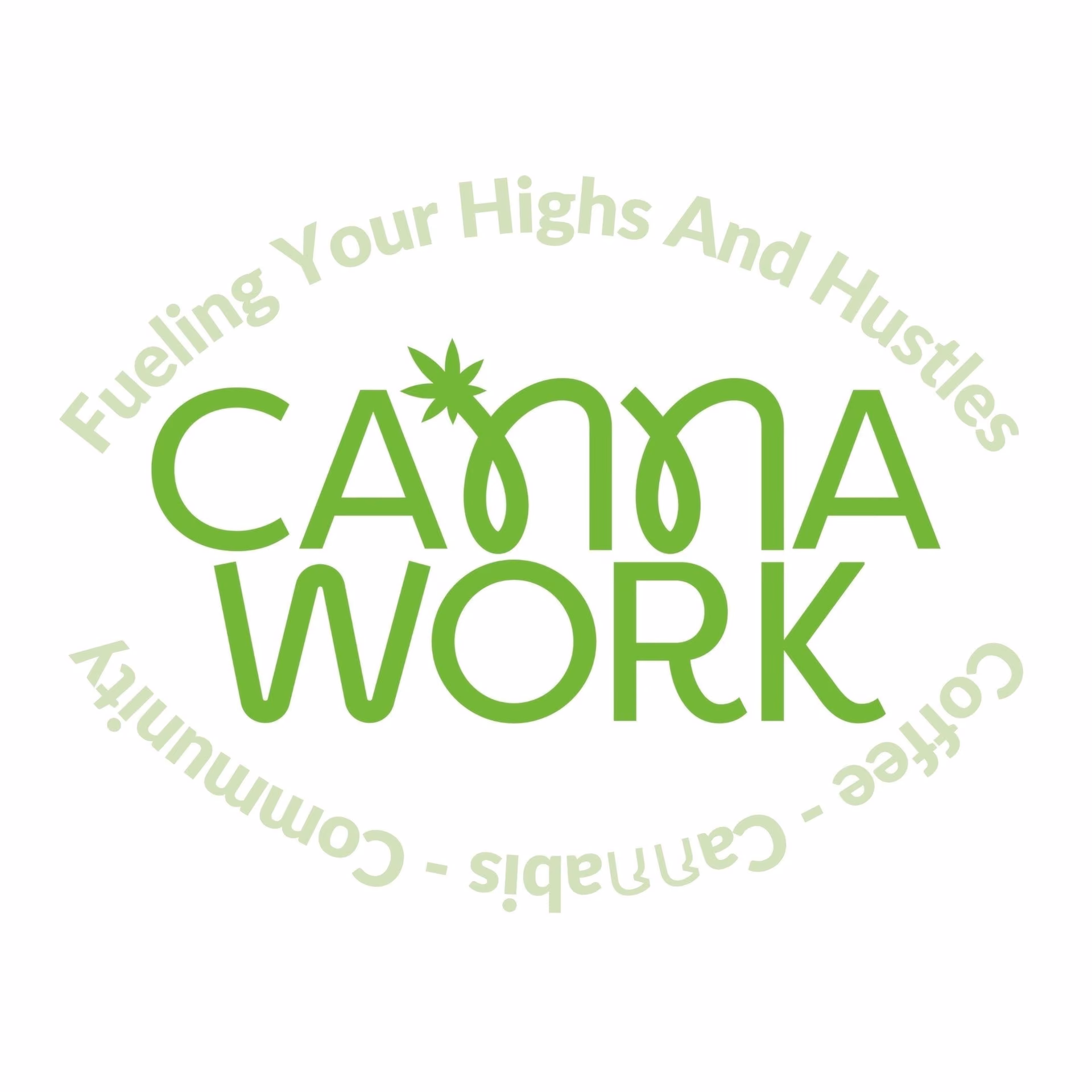 Bangkok의 대마초 매장 Cannawork Start-Up Hub 로고