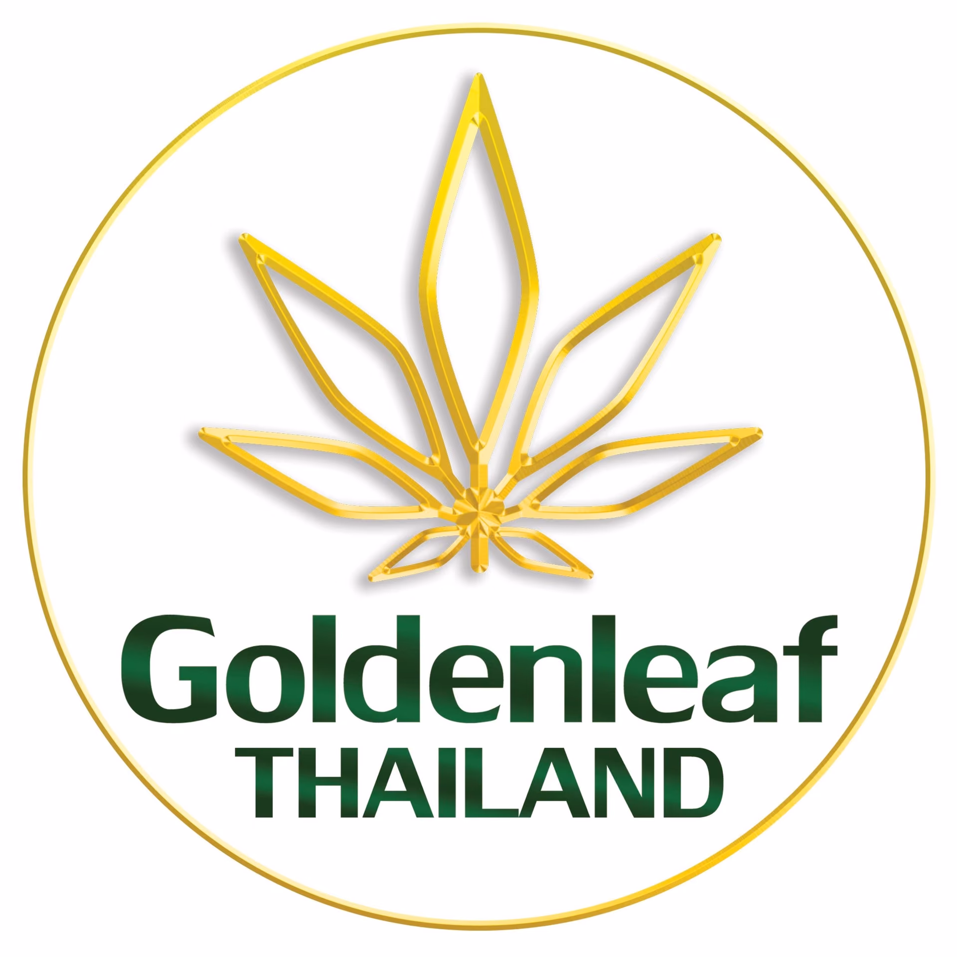 Pattaya의 대마초 매장 Goldenleaf 로고
