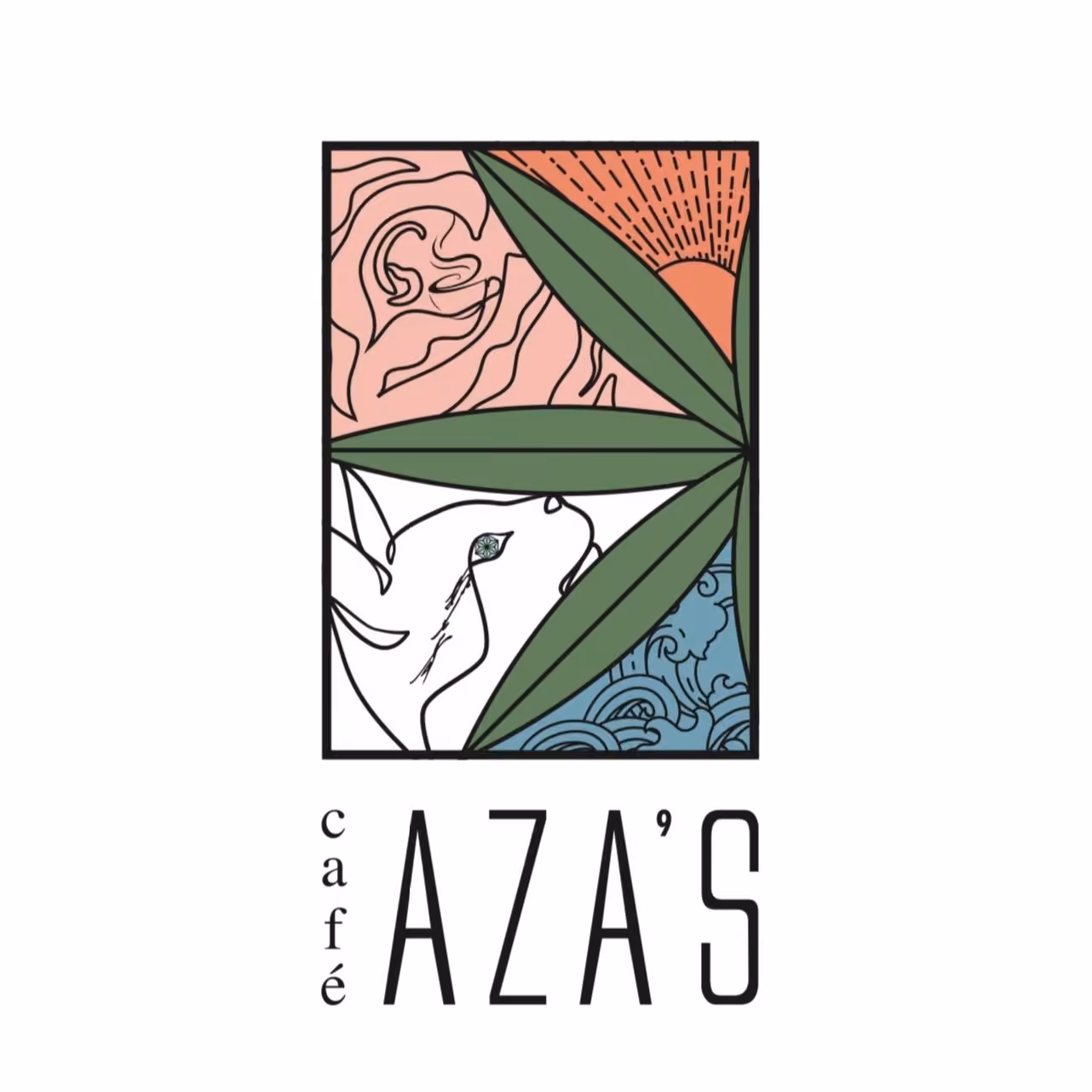 Pattaya의 대마초 매장 Café AZA'S 로고