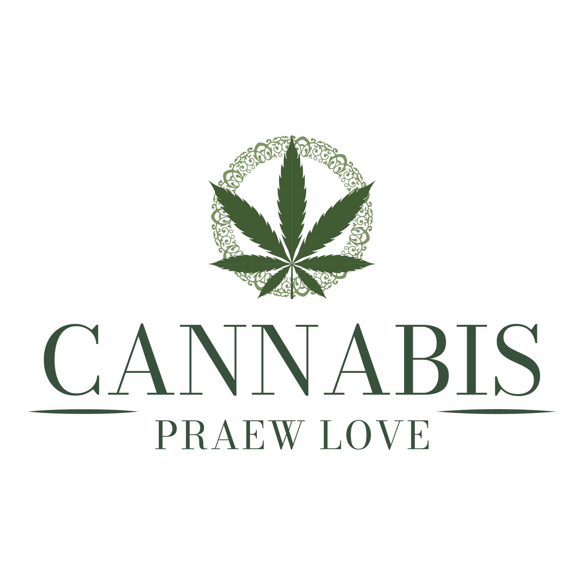 大麻店铺 Cannabis Praew Love 标志