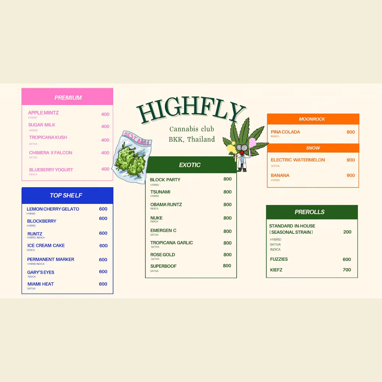 مستوصف القنب Highfly Cannabis & Drinks شعار